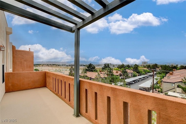 balcony with a pergola