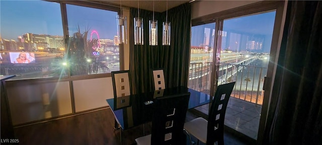 dining room featuring hardwood / wood-style floors