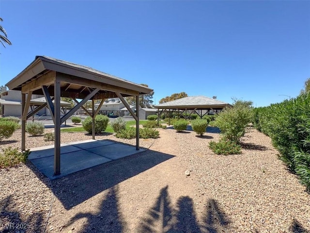 view of community with a gazebo