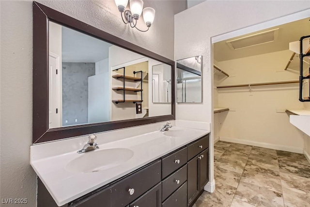 bathroom with vanity