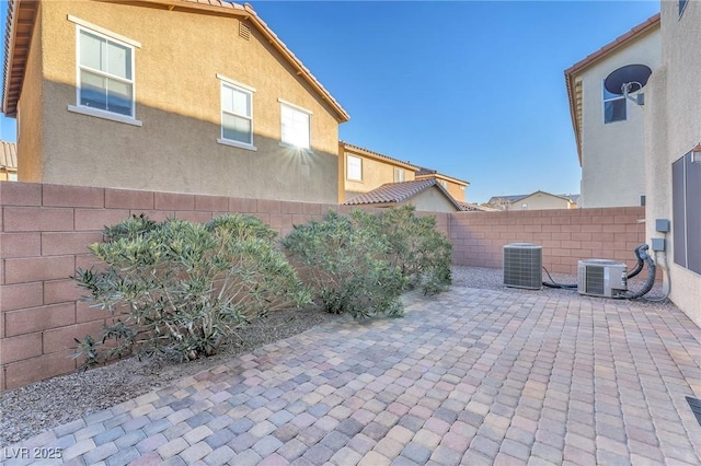 view of patio / terrace featuring central AC unit