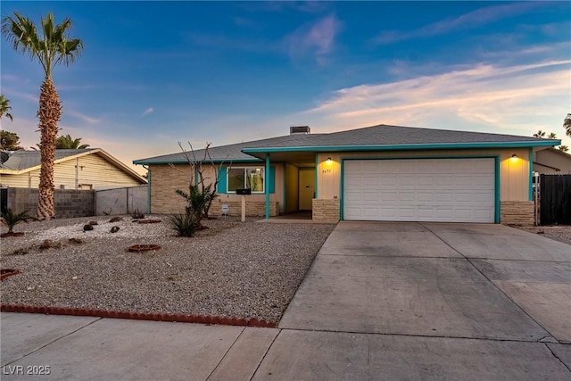 view of front of home featuring a garage