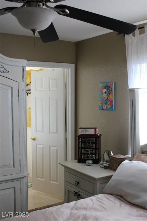 bedroom with ceiling fan