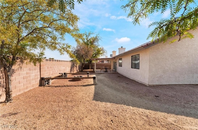 view of yard with a patio