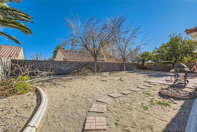 view of yard with a patio