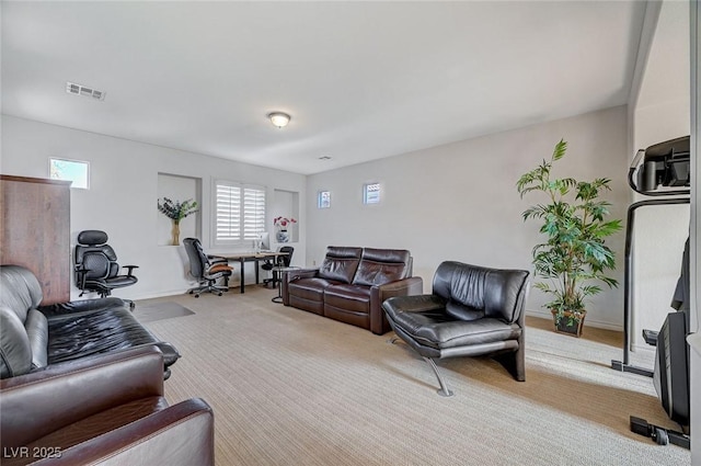 view of carpeted living room