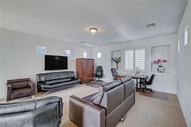 view of carpeted living room