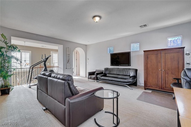 view of carpeted living room