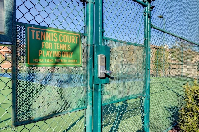 view of tennis court