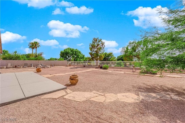 view of yard featuring a patio area