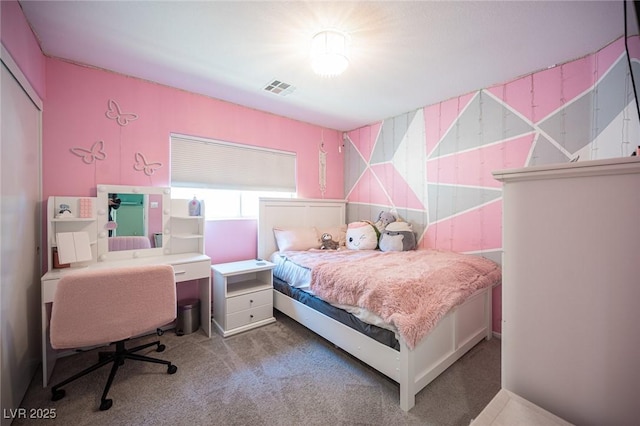 view of carpeted bedroom