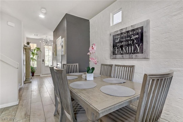 view of dining area