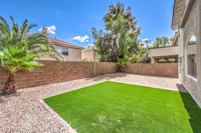 view of yard featuring a patio