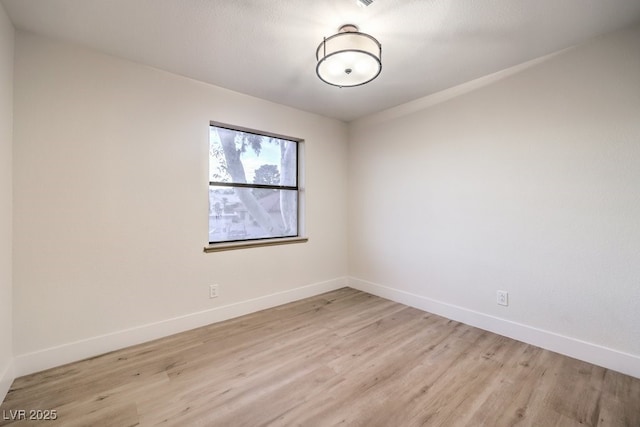 empty room featuring light hardwood / wood-style flooring