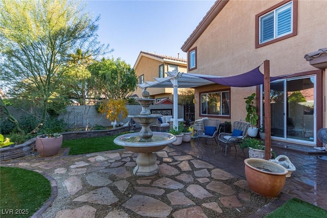 view of patio / terrace with a pergola