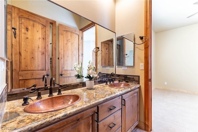 bathroom with vanity