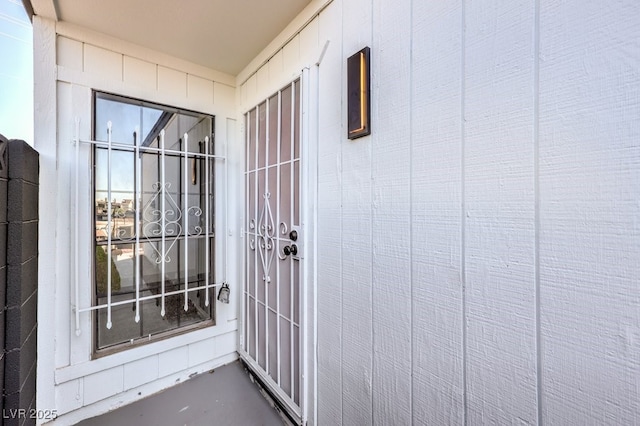 view of doorway to property