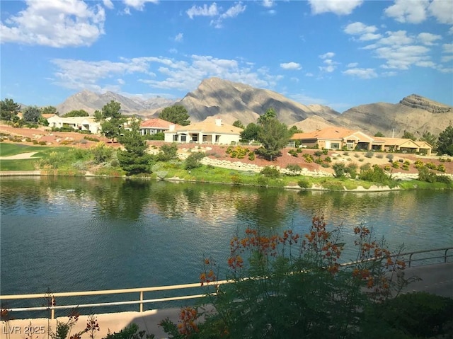 property view of water with a mountain view