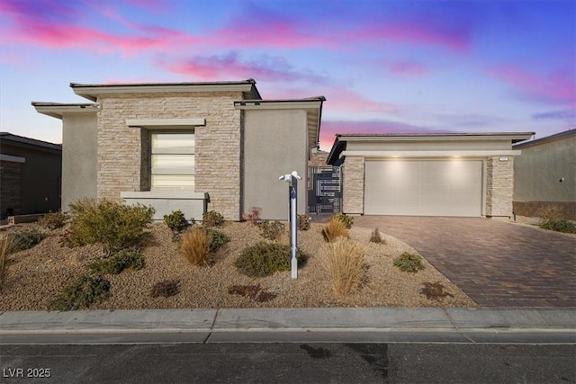 view of front of home featuring a garage