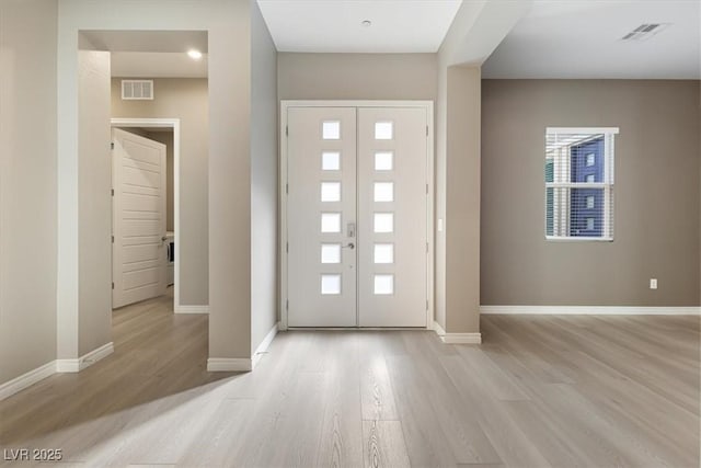 entryway featuring light wood-type flooring