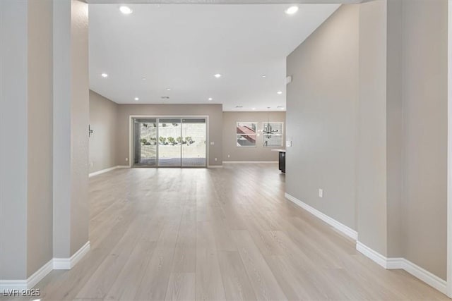 hall featuring light hardwood / wood-style flooring