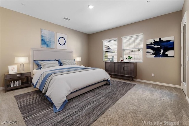 view of carpeted bedroom