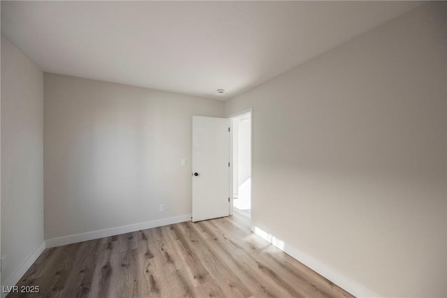 empty room featuring light hardwood / wood-style flooring