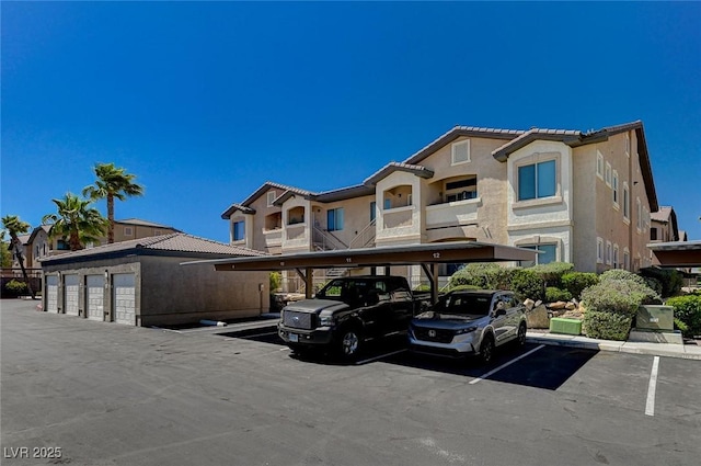 exterior space featuring a garage