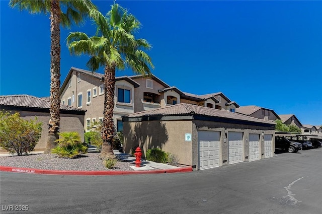 view of front of home with a garage