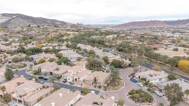 aerial view featuring a mountain view