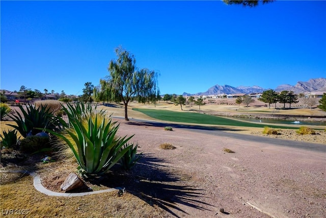 view of property's community with a mountain view