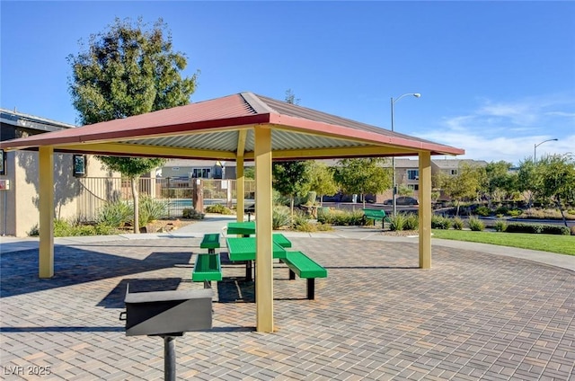 surrounding community with a gazebo