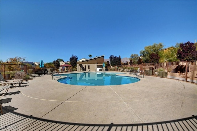 view of pool with a patio area