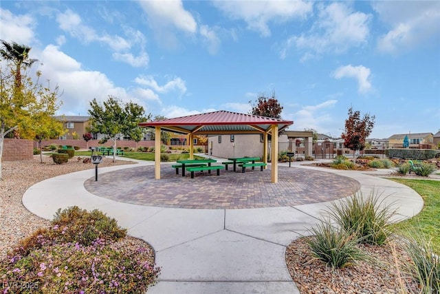 surrounding community with a gazebo