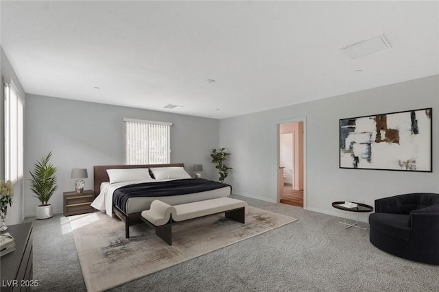 view of carpeted bedroom