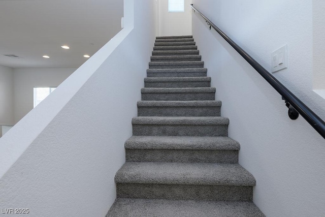 stairs featuring a healthy amount of sunlight