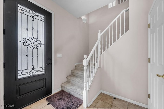 view of tiled entryway