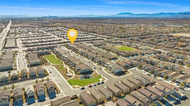 aerial view featuring a mountain view