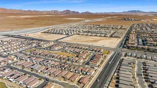 aerial view with a mountain view