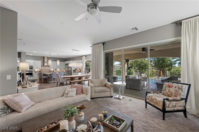 living room with a healthy amount of sunlight