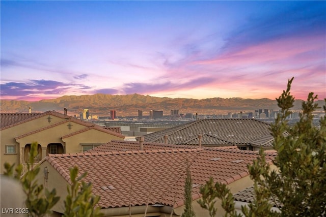 exterior space with a mountain view