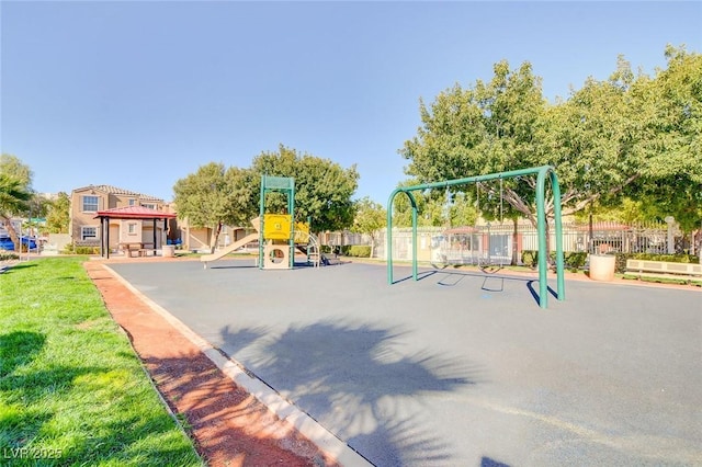 view of jungle gym