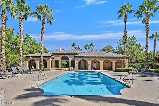 view of pool with a patio area