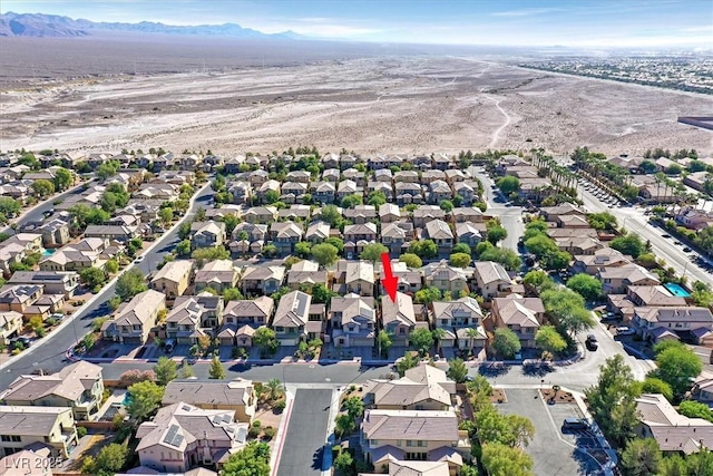 aerial view featuring a mountain view