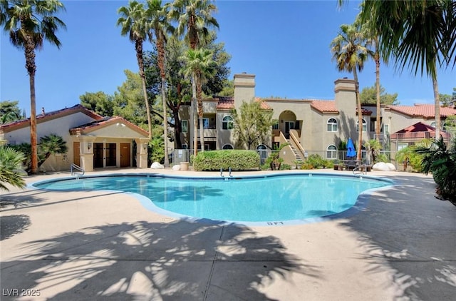 view of pool with a patio area