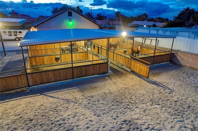 view of horse barn