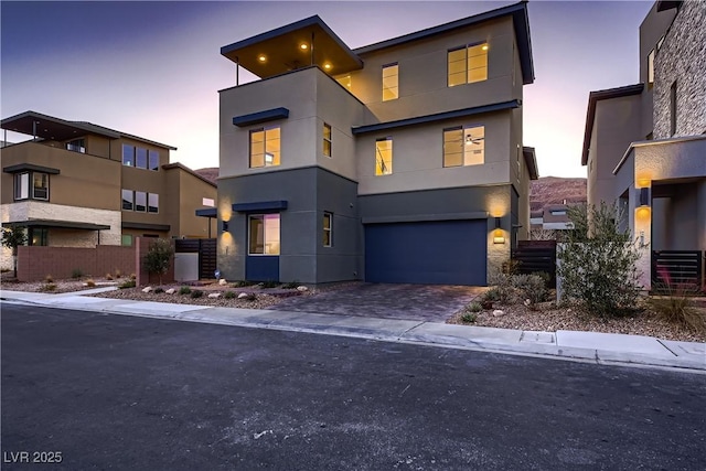 modern home with a garage