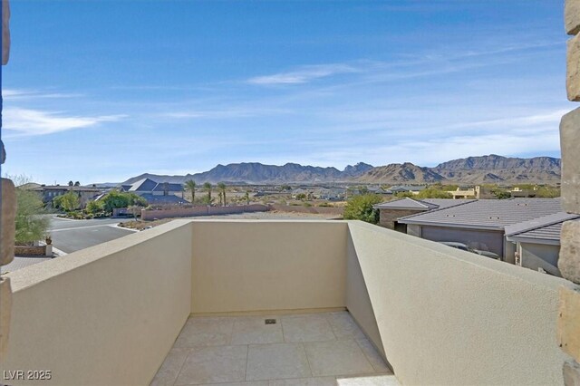 balcony with a mountain view