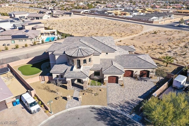 birds eye view of property featuring a residential view