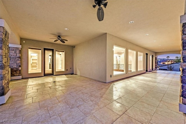 view of patio / terrace with ceiling fan